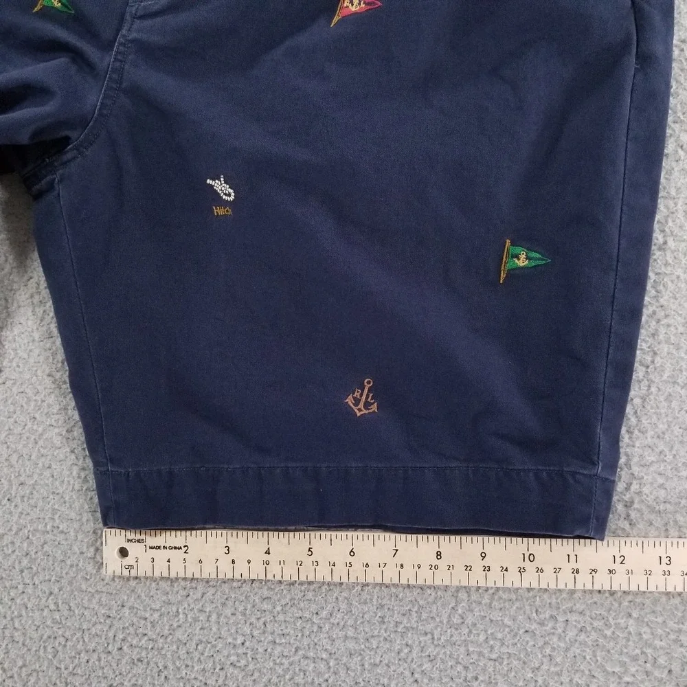 Polo Ralph Lauren Shorts Mens 38 Blue Nautical Stretch Classic Fit Chino Twill